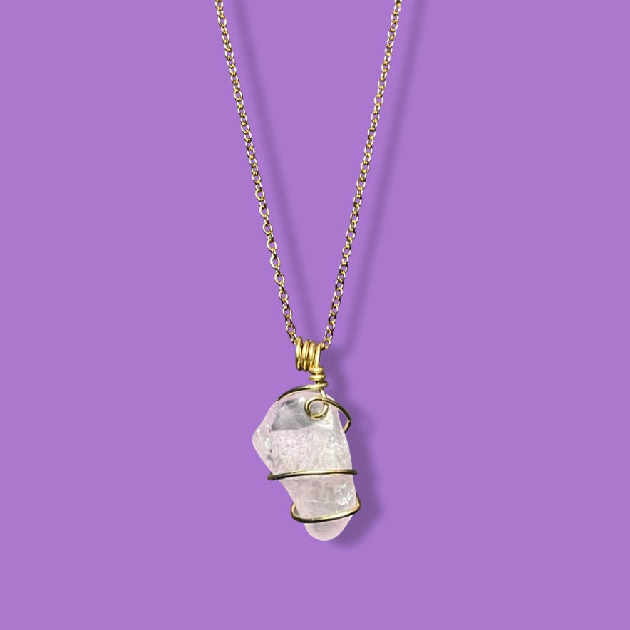 Wire Wrapped Amethyst Necklace