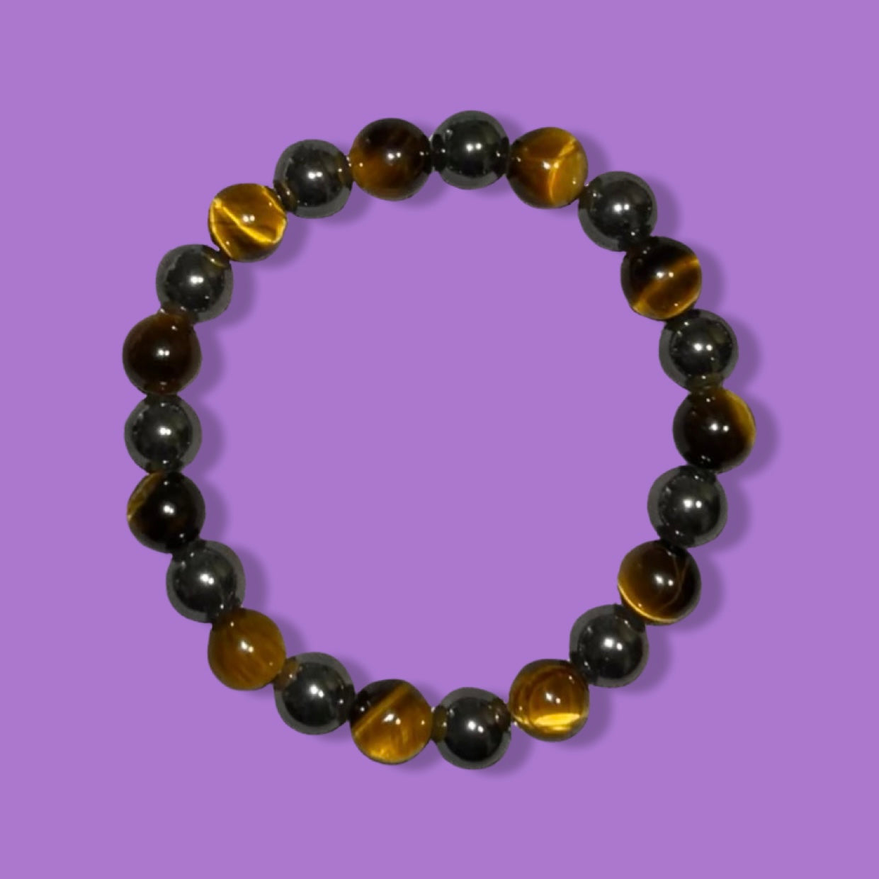 Tigers Eye + Hematite Bracelet