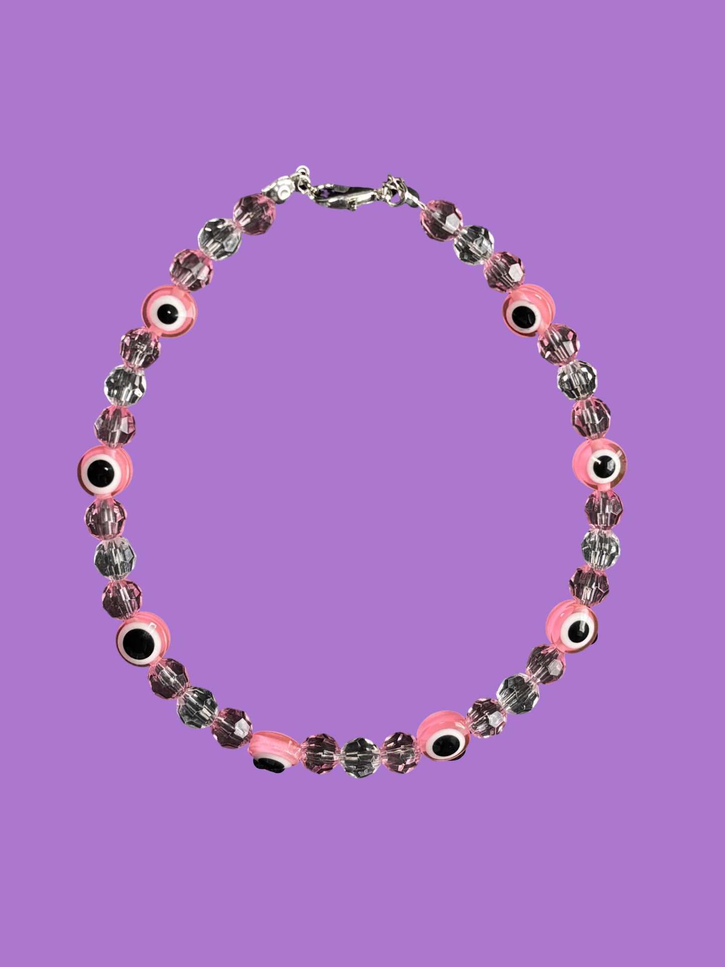 Pink Evil Eye Anklet